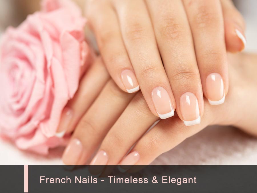 close up of french manicure